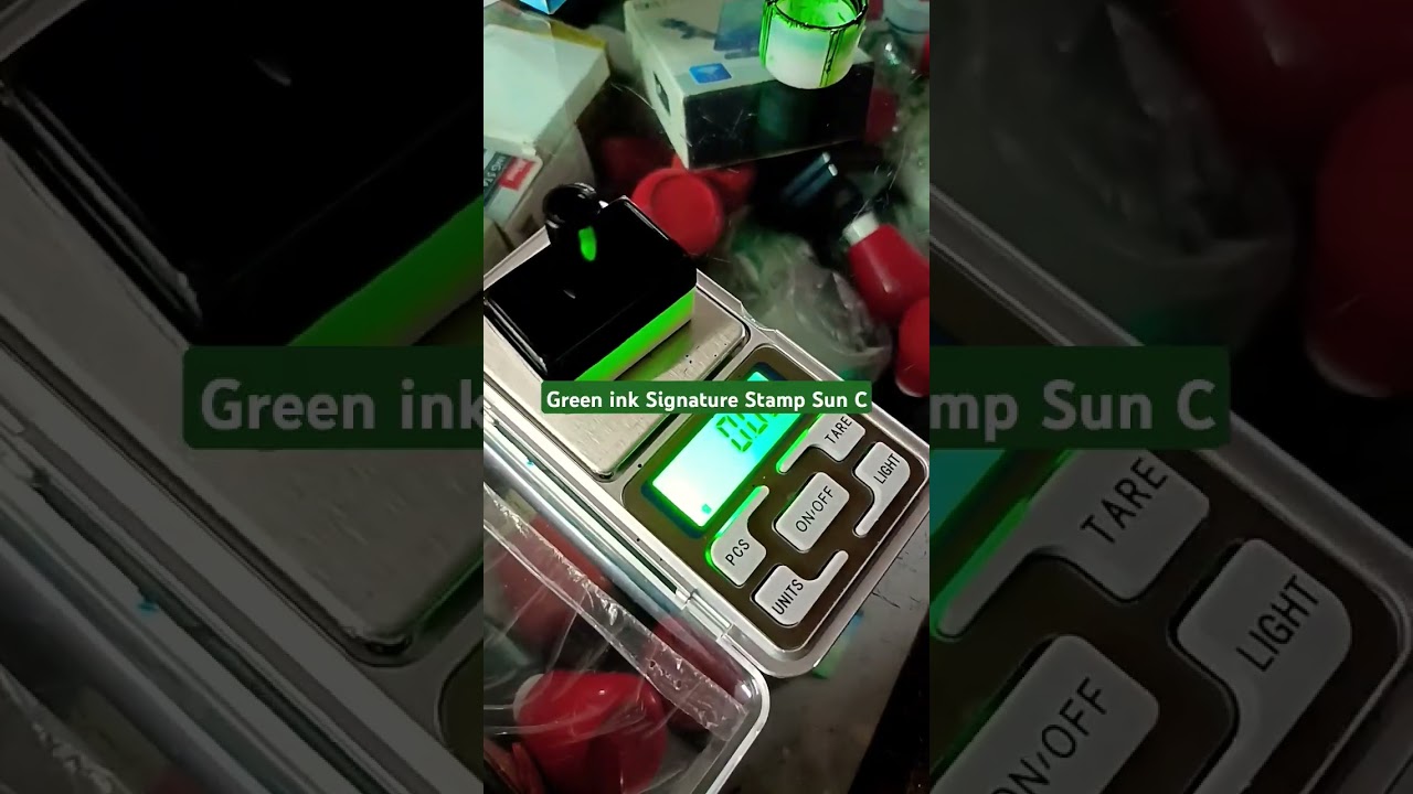 Signature Stamp Making with Green ink #sun #stamper #stamps #diy #viralshorts