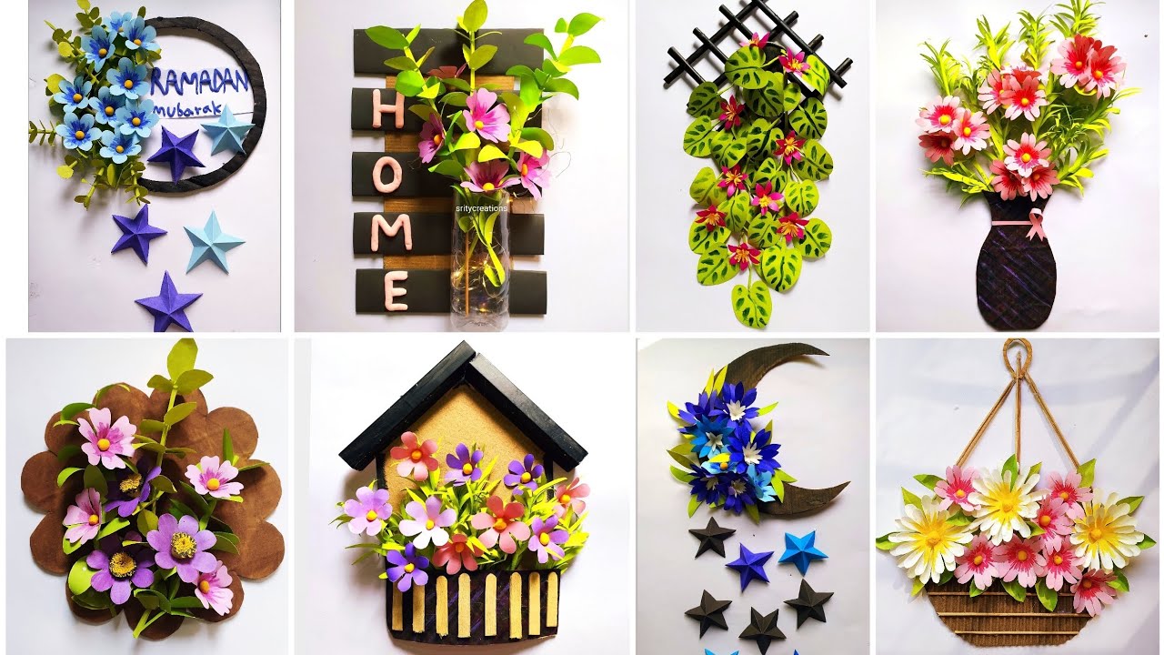 8 amazing wallhanging || home decor idea || wallmate || wall decorations || DIY paper craft ...