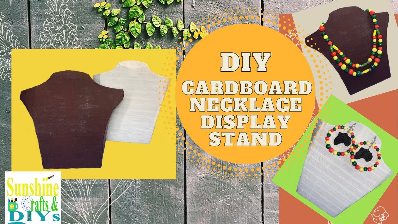 DIY Cardboard Display Stand - How to make a Necklace Display Stand