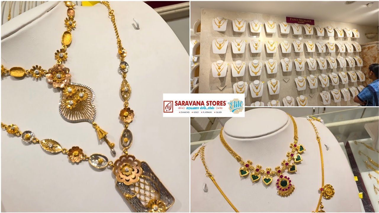 Saravana Elite Gold Necklace 2 savaran Designs | New Light weight Dubai Models ✨️ | Online Available