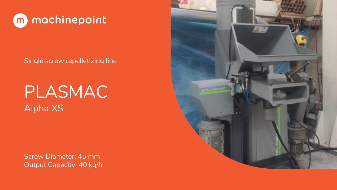 PLASMAC Alpha XS Single screw repelletizing line | PLASMAC Machines