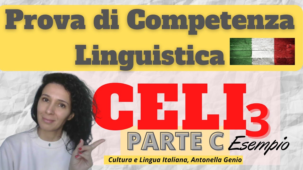 CELI3/ livello B2/ Prova di Competenza Linguistica (ESEMPIO) CELI ITALIAN EXAM Learn Italian CELI 3