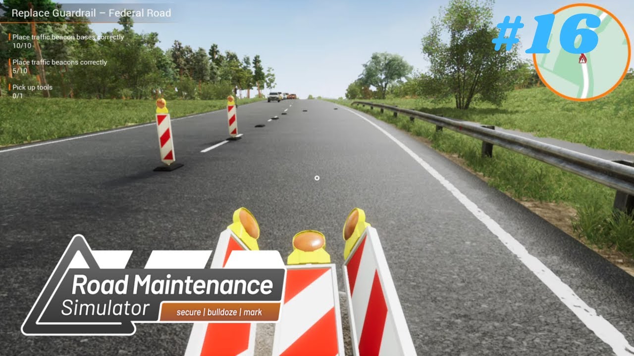Road Maintenance Simulator - Replace Guardrail (Federal Road)