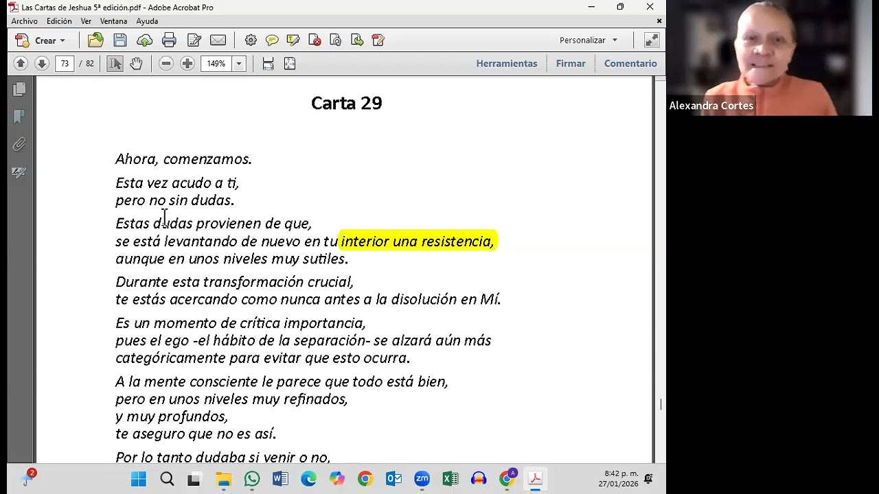 Lectura Carta 29 - Las Cartas de Jeshua