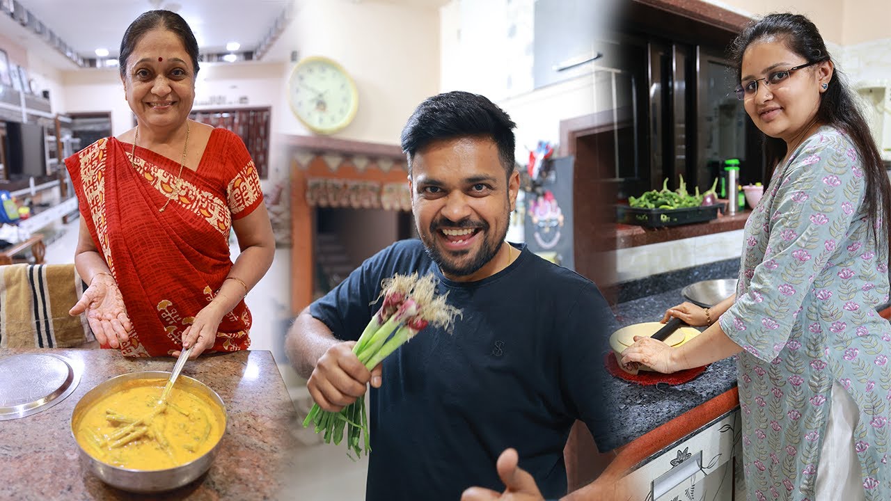 sarika ki favourite mom made Saragva Kadhi bani | gujarati recipe