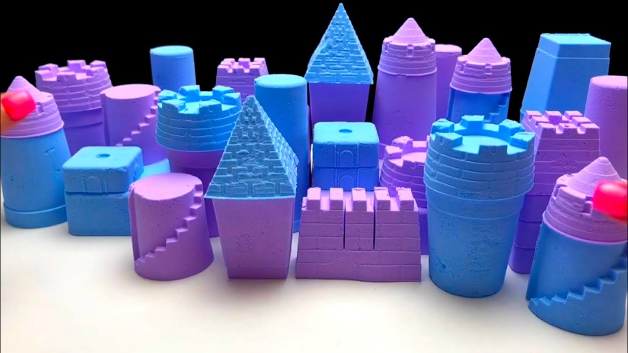 ASMR baking soda cartoon kingdom | huge shapes |