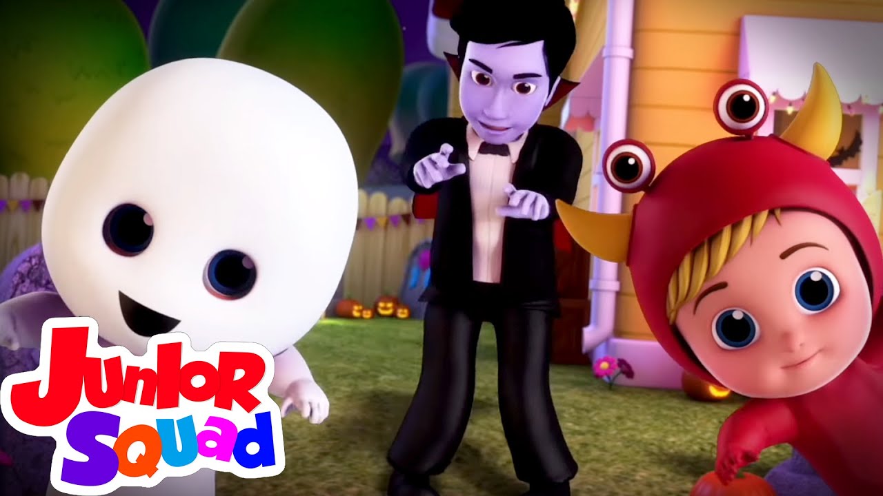 Ketukan Halloween | Video halloween untuk anak-anak | Junior Squad Indonesia | Bayi sajak