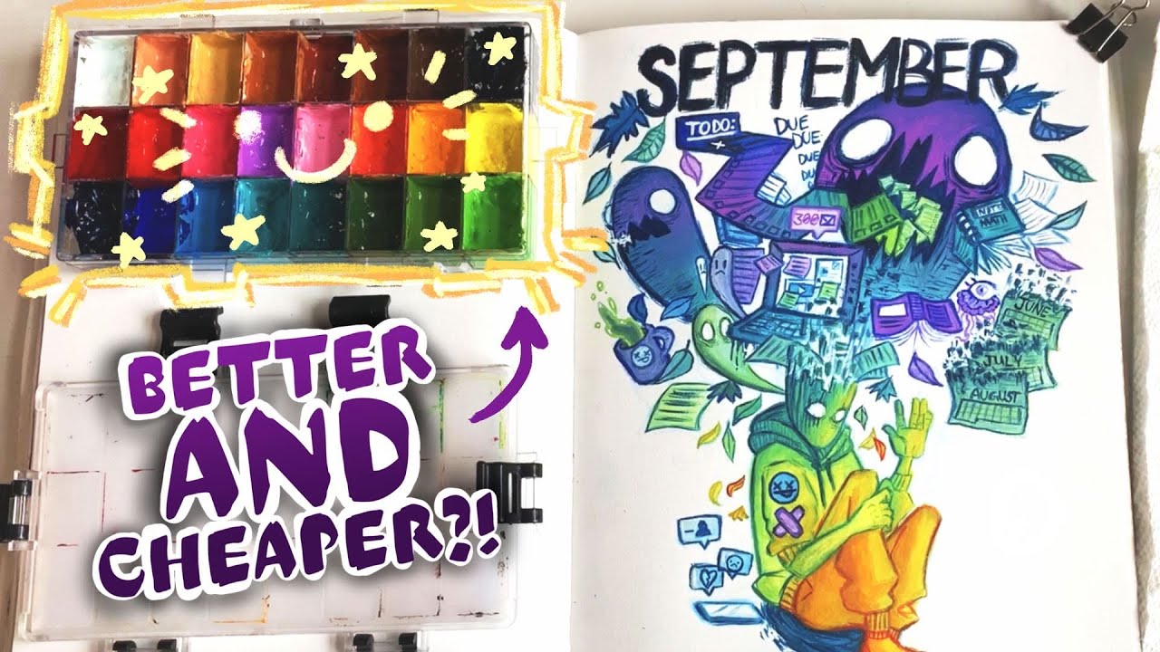 ☕️ WHY I HATE THE MIYA HIMI GOUACHE SET || and setting up my own palette!! (Review + Demo)