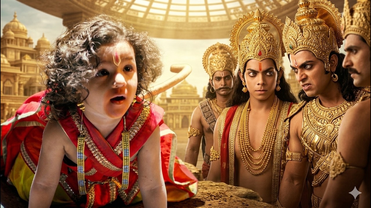 🚩हनुमान जी 6 दिन में ही चलने लगे | देखकर सब रह गए हैरान | बाल हनुमान की अद्भुत लीला Mahabali Hanuman