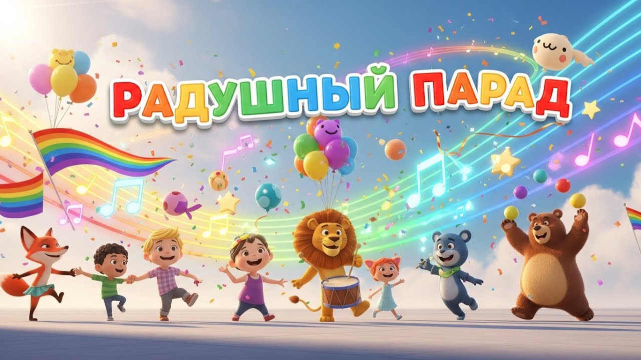 🌈🎶 Радужный парад | Весёлая песня · Танцевальная песня для детей | Пусть бегут
