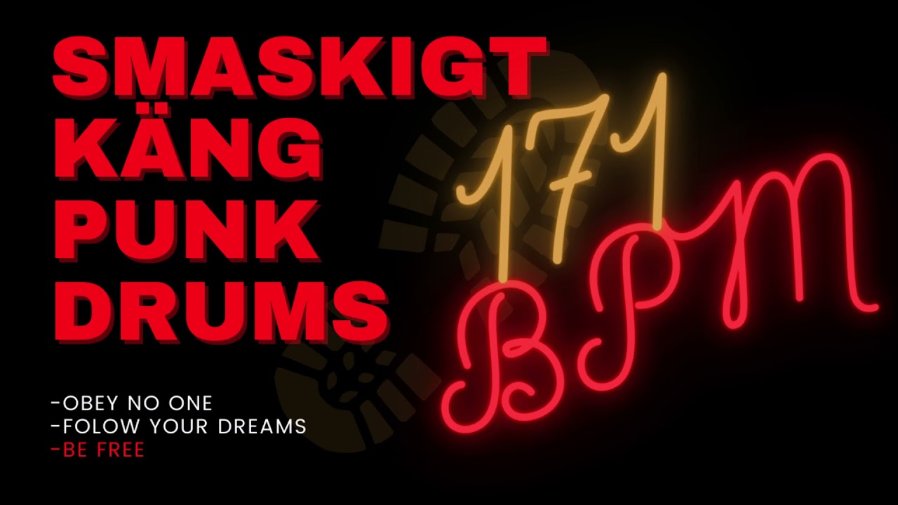 K&Auml;NG PUNK DRUM TRACK #1| 171 BPM