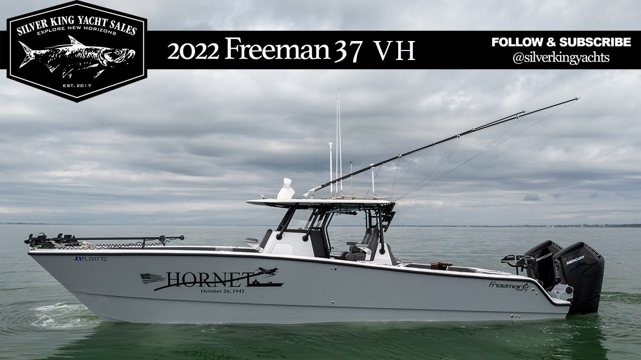 Freeman 37 VH w/ Twin Mercury 600HP l Sarasota Florida l Silver King Yacht Sales l Freeman Boatworks