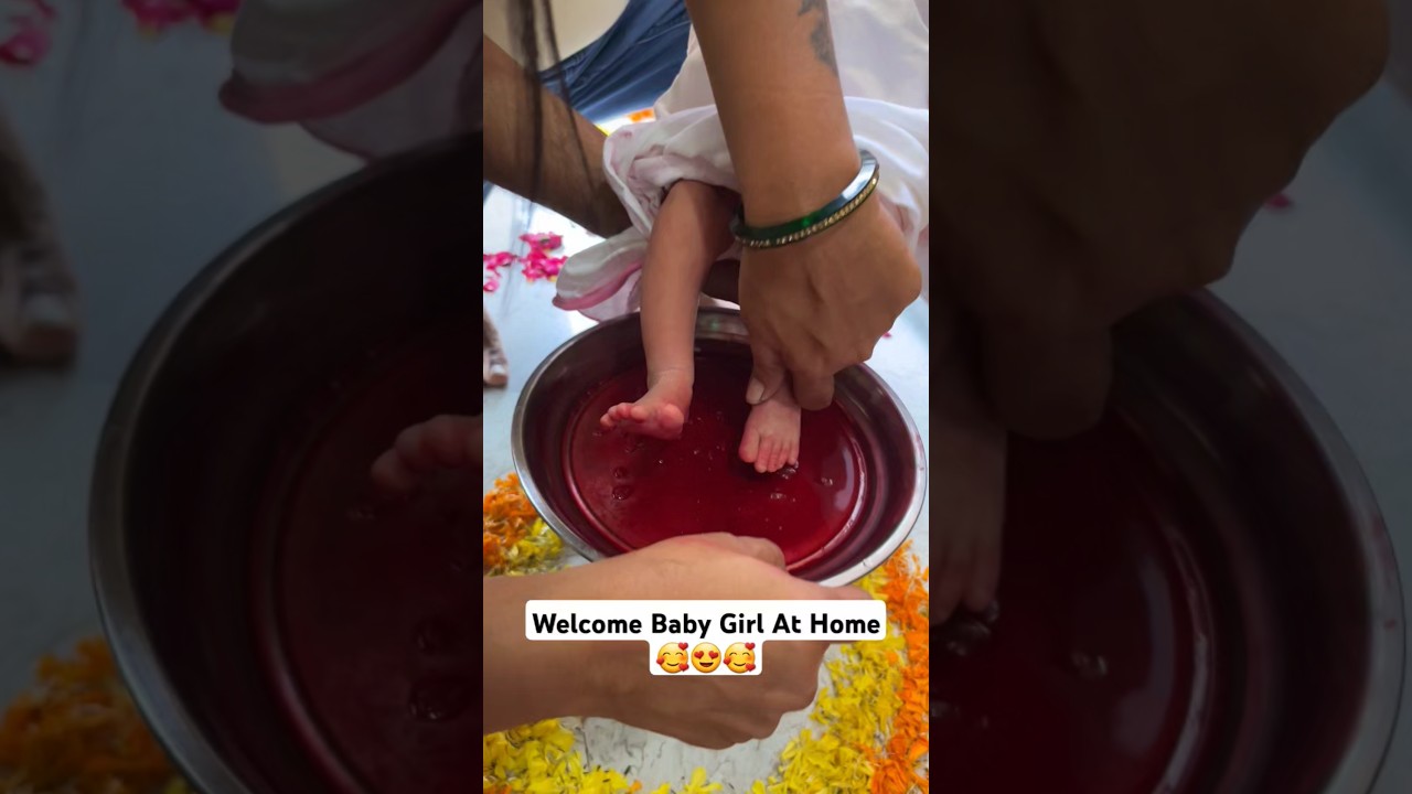 Welcome Of Newborn Baby Girl At Home 🥰😍🥰 | #shorts #shortsfeed #babygirl #trending #youtubeshorts