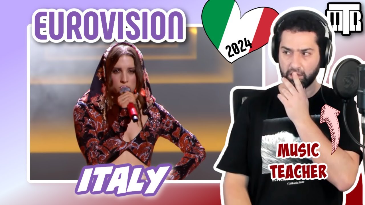 Italy Eurovision 2024 Reactionalysis - Music Teacher Analyses La Noia by Angelina Mango (Reaction)