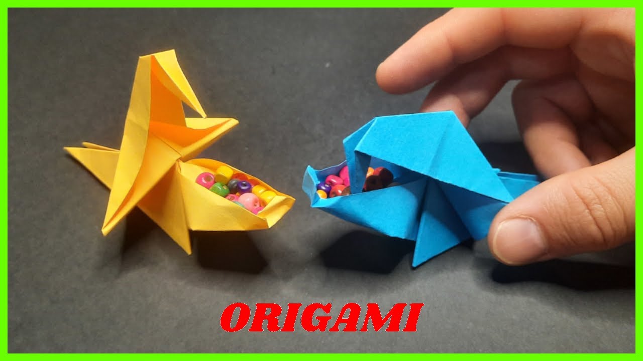 👉 ОРИГАМИ ПТИЦА, КОТОРАЯ ДВИГАЕТСЯ