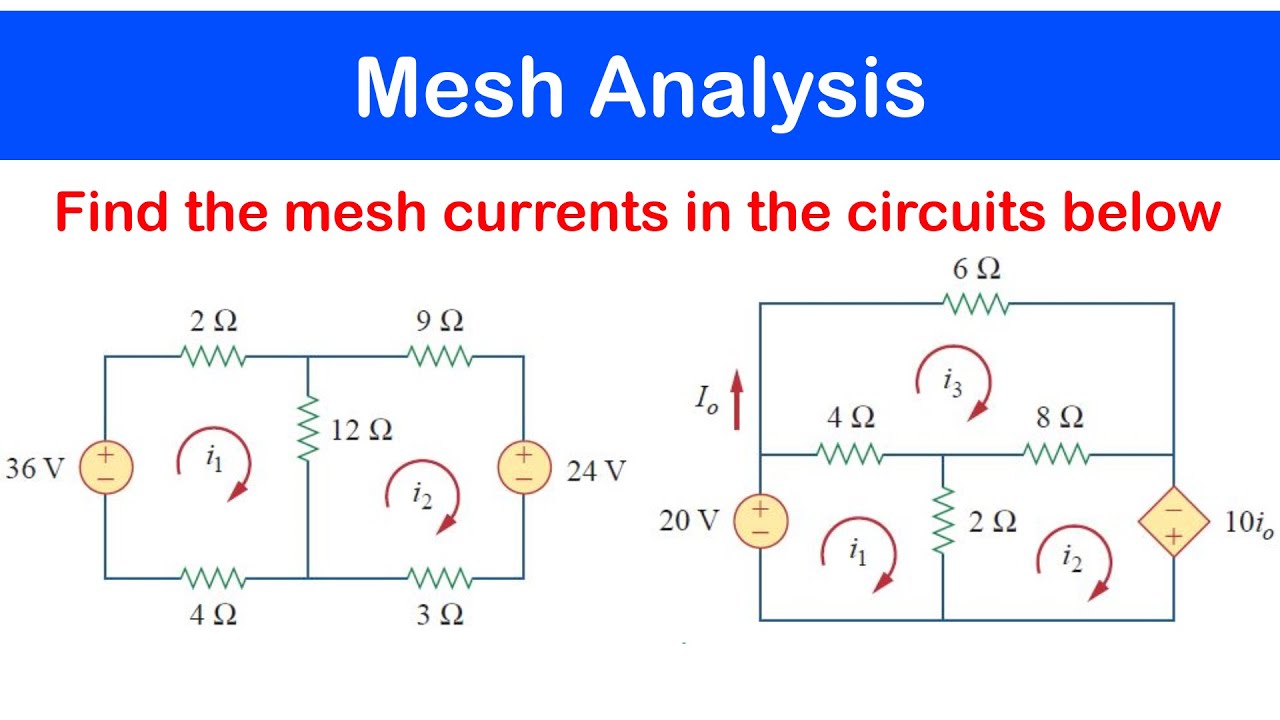 ☑️14 - Mesh Analysis with Voltage Sources