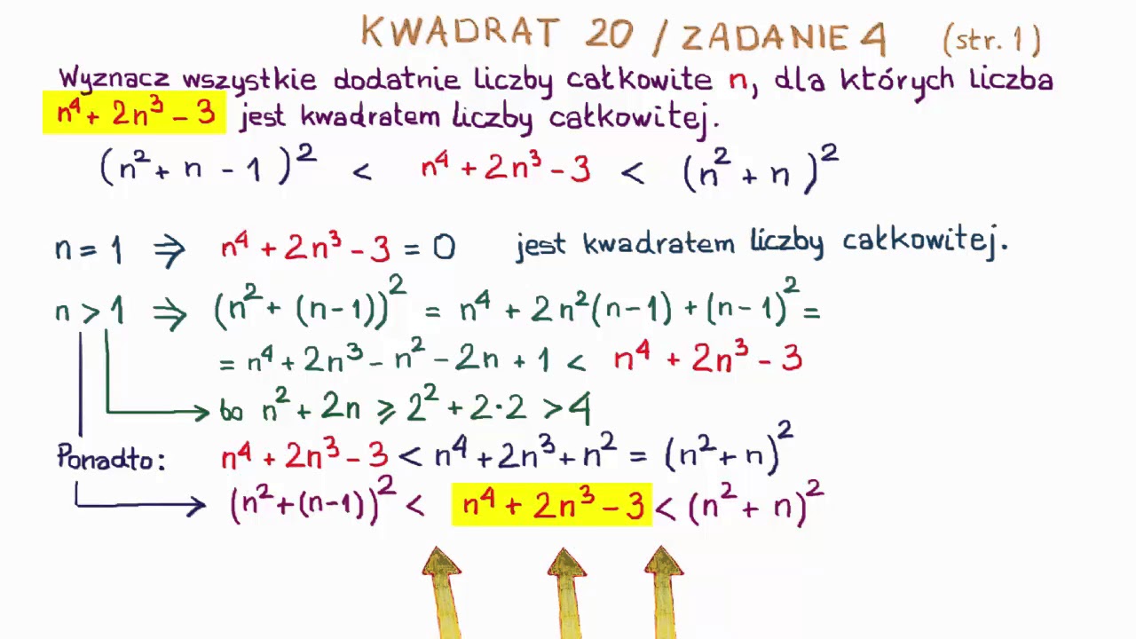 Olimpiada Matematyczna Juniorów - Kwadrat 20/I/4, 20/I/5