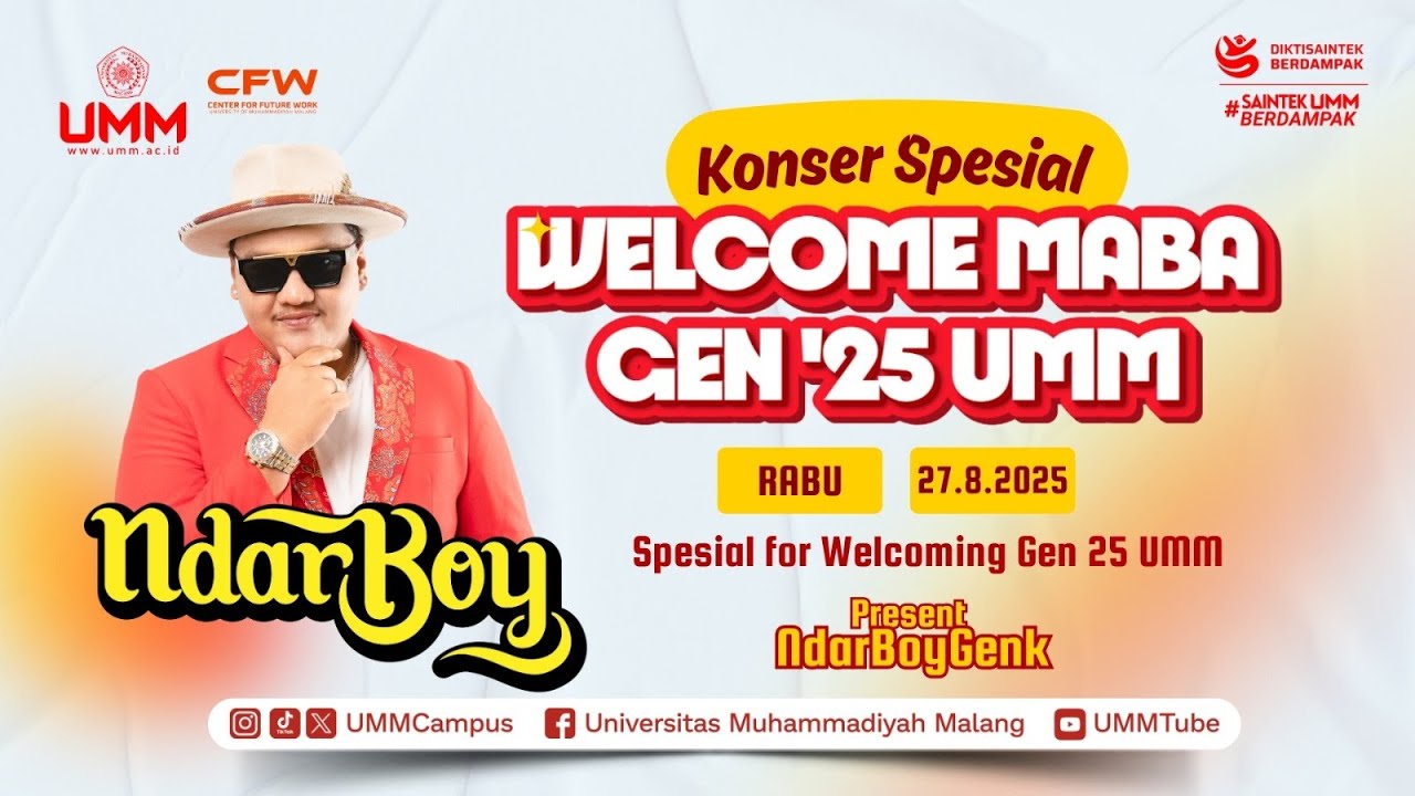 KONSER SPESIAL WELCOME MABA GEN' 25 UMM BERSAMA NDARBOY
