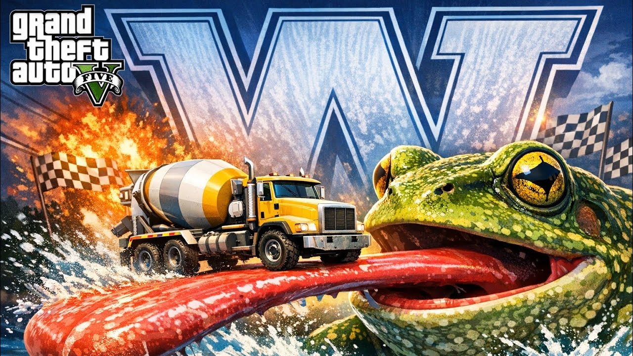 W Gta V Parkour Race Rendom Car And Truck 🚒 Hard Challenges | 