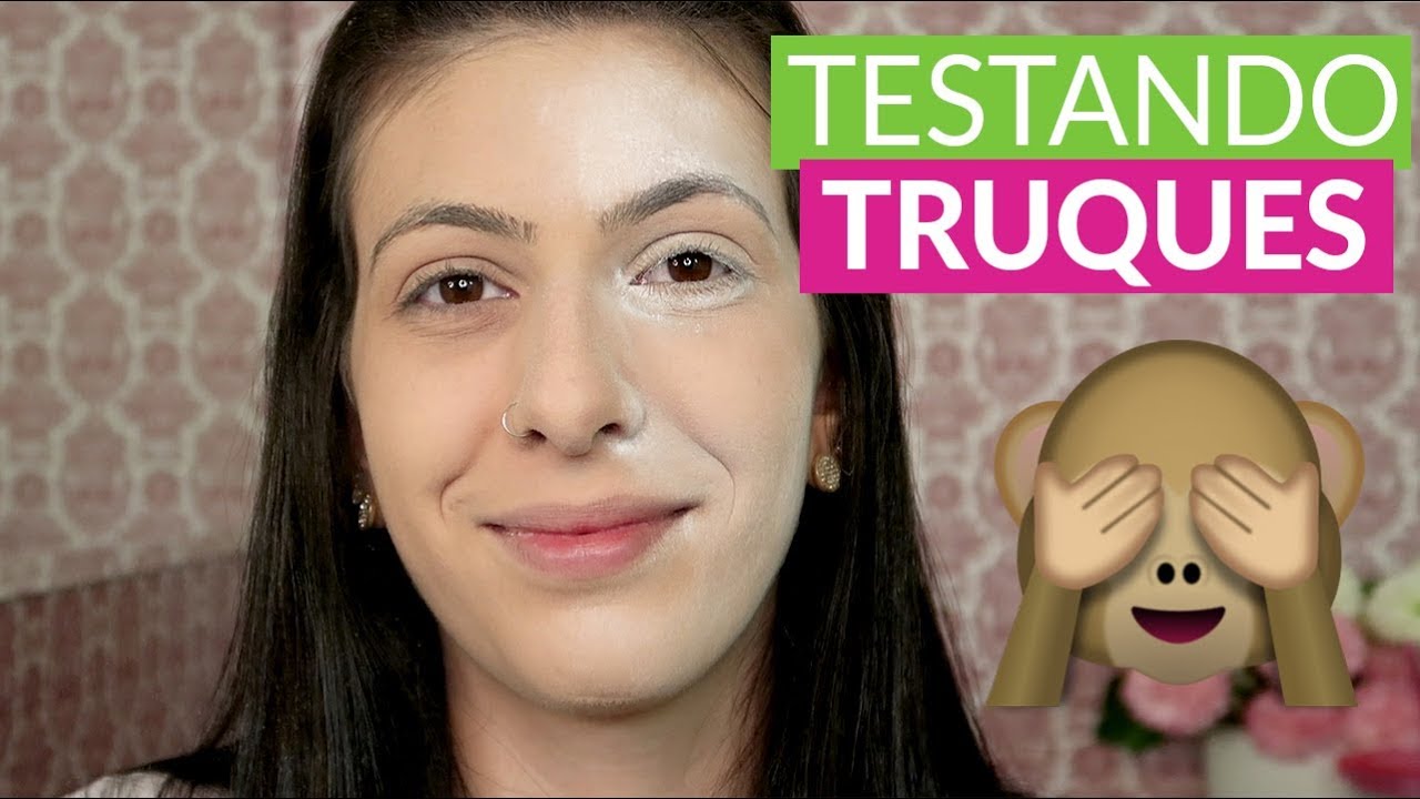 USEI MAIZENA E TALCO PRA SELAR A PELE | TESTANDO TRUQUES de Maquiagem