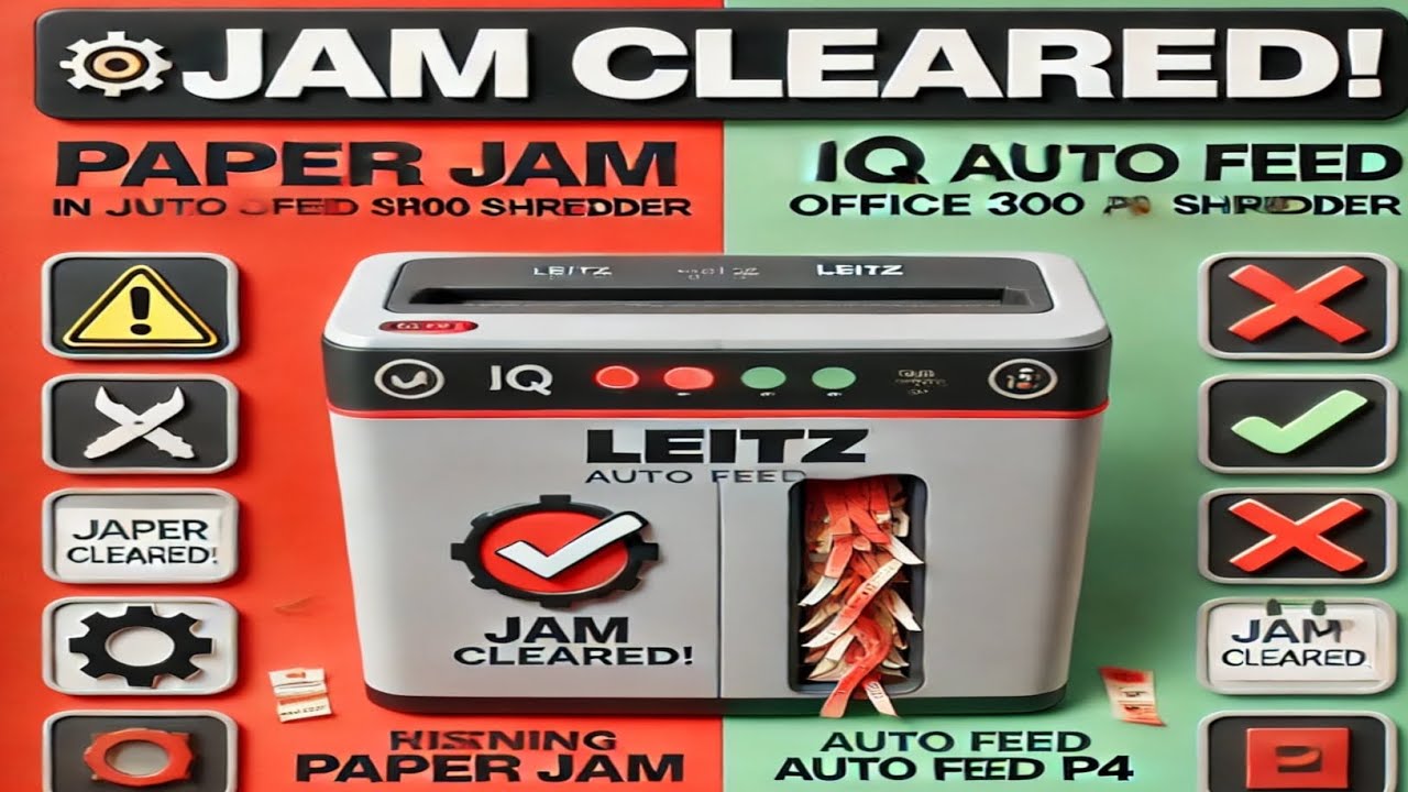 How to Clear Jam on Leitz IQ AutoFeed Office 300 DUN P4 Shredder 🧾⚙️ | Easy Fix!