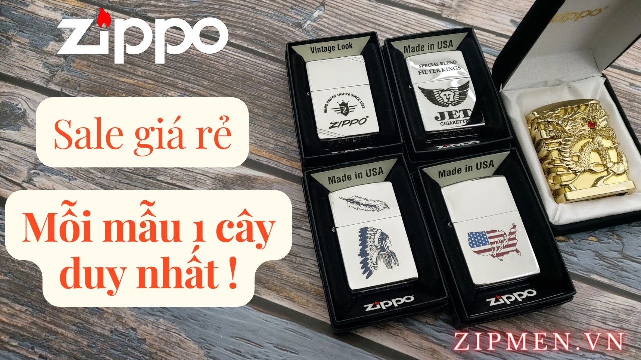 [Hết Hàng] Zippo Mỹ Sale giá rẻ| Hộp quẹt Zippo Chính hãng