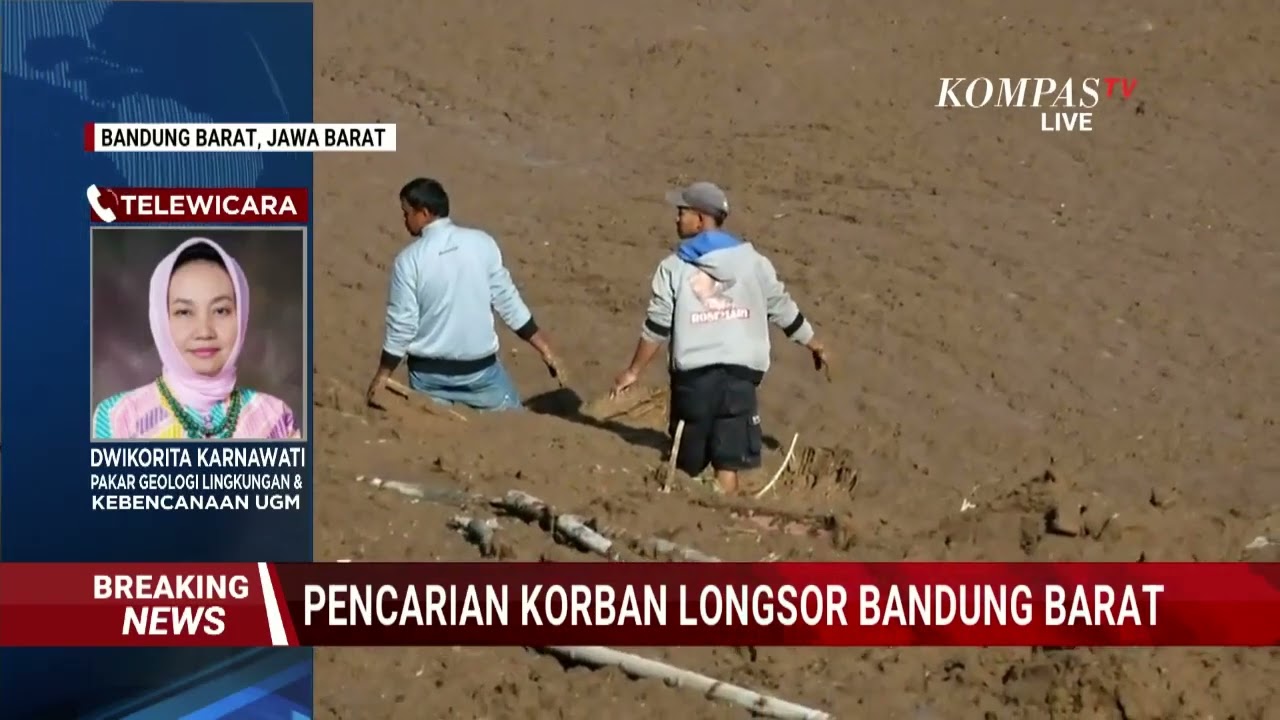 Pakar Geologi Lingkungan UGM Sebut Lokasi Longsor di Bandung Barat Masuk Zona Merah