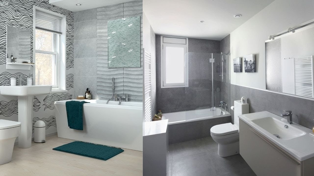 Gorgeous Green And Gray Bathroom Concepts Nature-Inspired Modern Small Bathroom Design Ideas