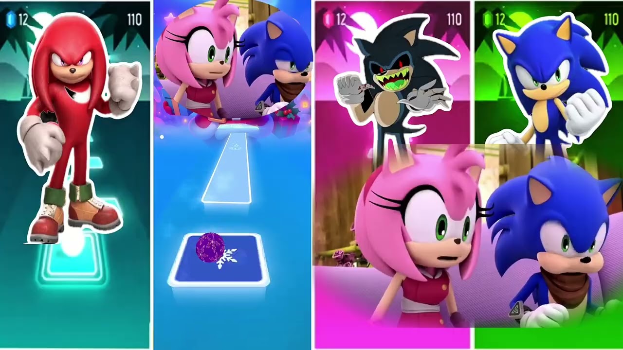 Sonic 🆚 Knuckles 🆚 Shadow 🆚 Sonic.Exe - Tiles hop
