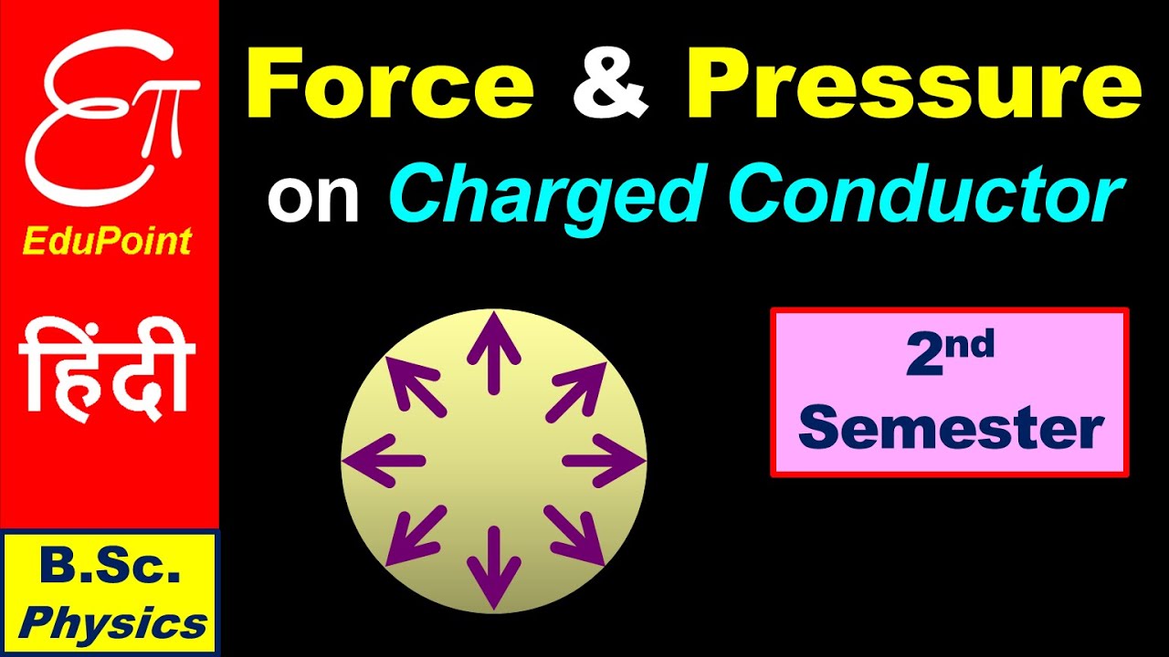 🔴 Force and Pressure on Charged Conductor || Electrostatics for B.Sc. in HINDI
