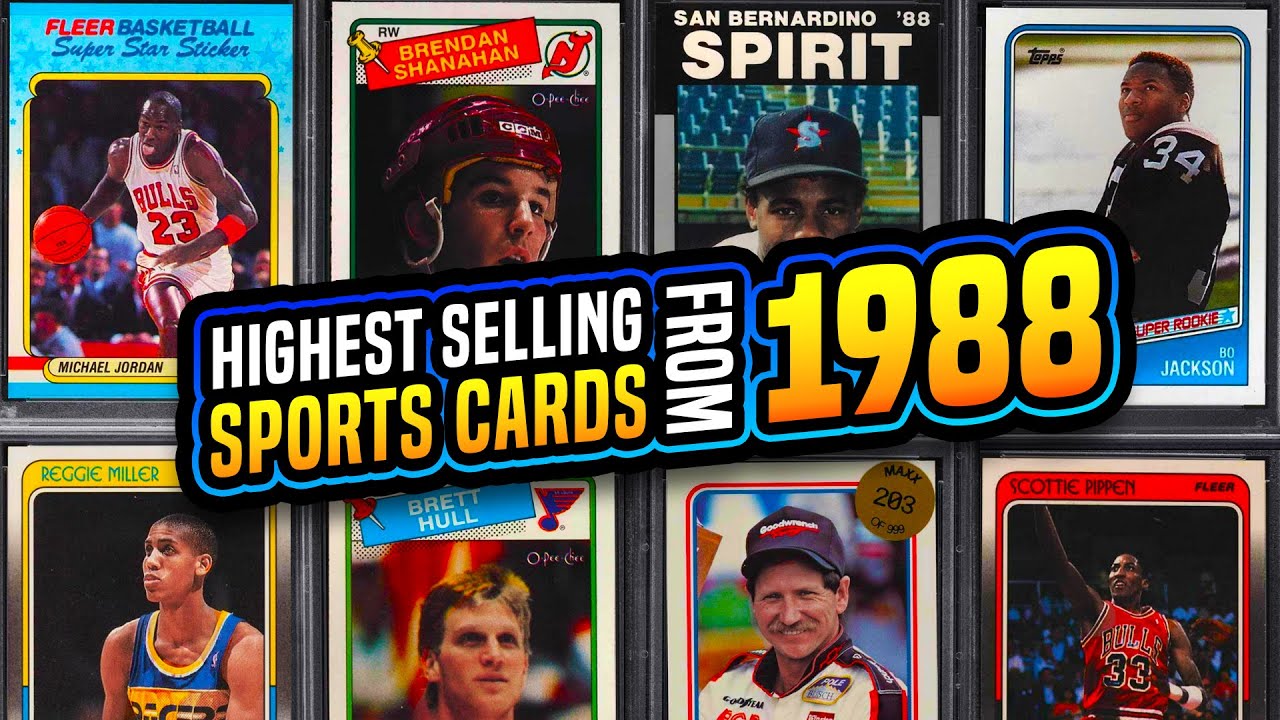 TOP 15 Most Valuable Sports Cards from 1988 recently sold baseball, basketball, football cards