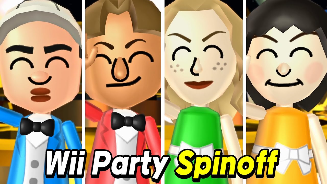 Spin-Off gameplay David vs Greg vs Rachel vs Rin | Expert com Wii Party Alexgaming