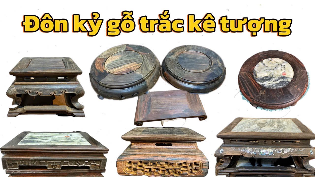 Các loại đôn kỷ gỗ trắc kê tượng- P2// Tượng gỗ trắc Thu Hiền
