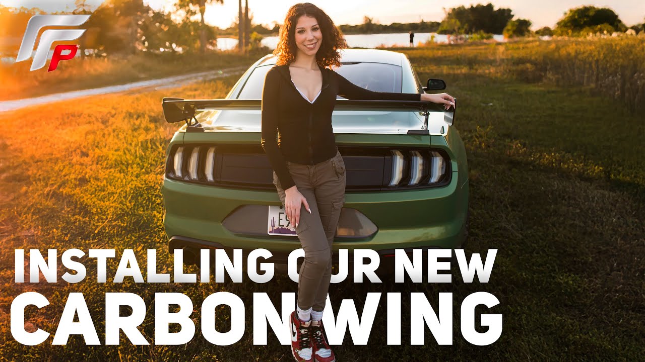 Angela Installs Her FFP V3 15-23 Ford Mustang GT500 Carbon Fiber Track Pack Wing