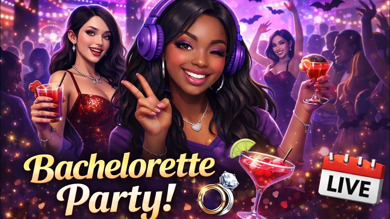 Bachelorette Party Chaos?! 💍🖤 Vampire Wedding Countdown | The Sims 4 LIVE (Day 2)
