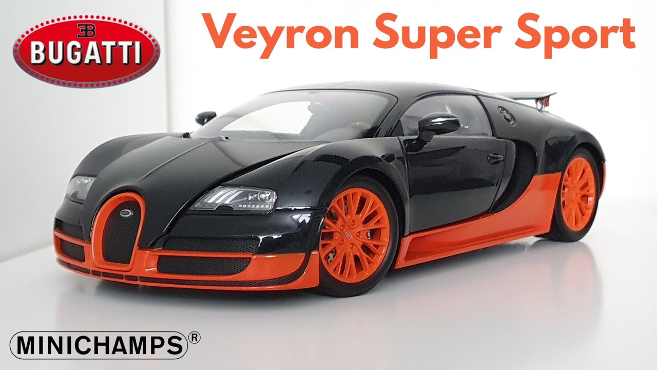 REVIEW: MiniChamps 1:18 Bugatti Veyron Super Sport - Exposed Carbon/Tangerine