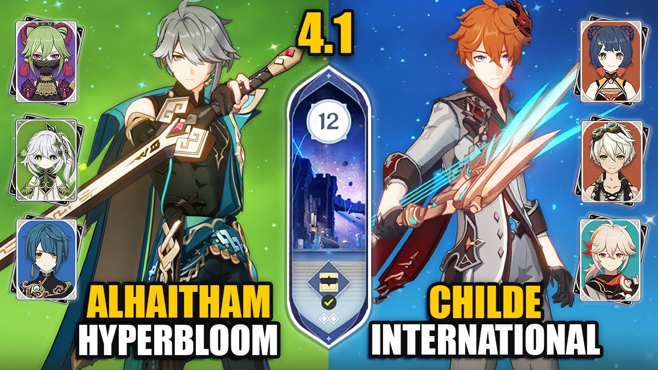 C0 Childe International & C0 Alhaitham Hyperbloom Team | Spiral Abyss 4.1 Floor 12 | Genshin Impact