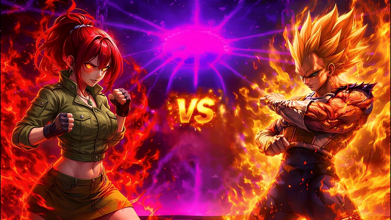 [KOF vs DBZ] Orochi Leona vs Supreme Vegeta
