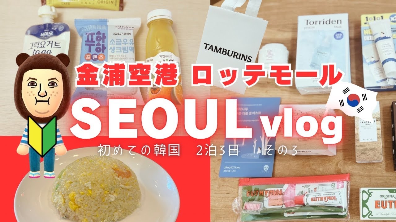 【旅のVlog】はじめての韓国ソウルひとり旅 その3 金浦空港 ロッテモール 2025.07