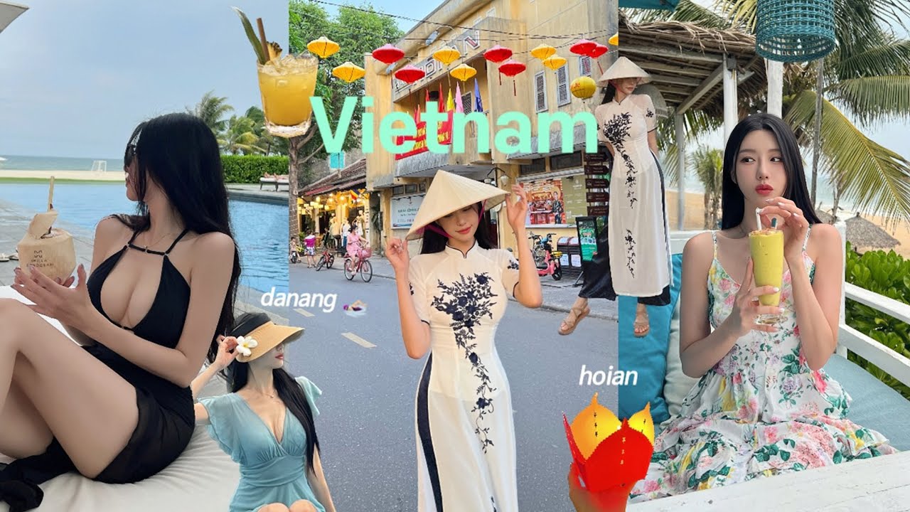여행 브이로그🇻🇳베트남 다낭&호이안 여행 VLOG ep.02 | 신라 모노그램 | 아오자이 입고 올드타운 소원배 | 목식당 | 안방비치 | 바구니배 | 비키니 수영복 추천