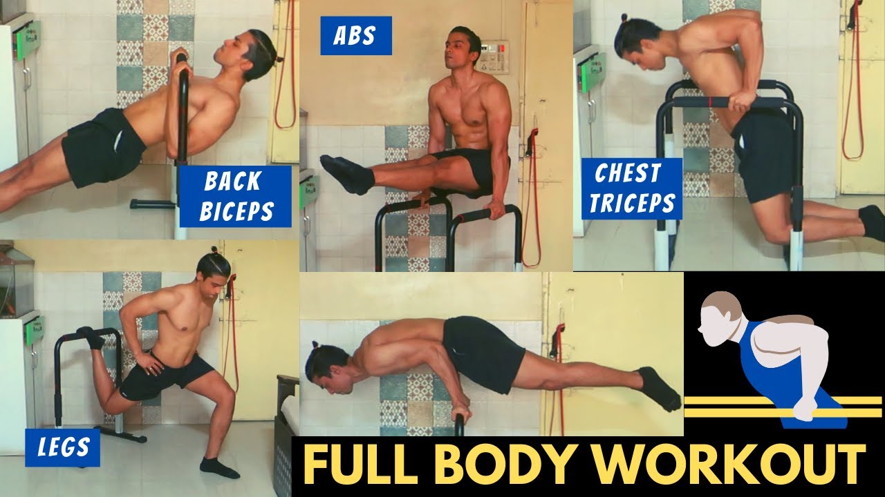Full Body Workout Using Dip Bars (UPPER,LOWER,ABS)