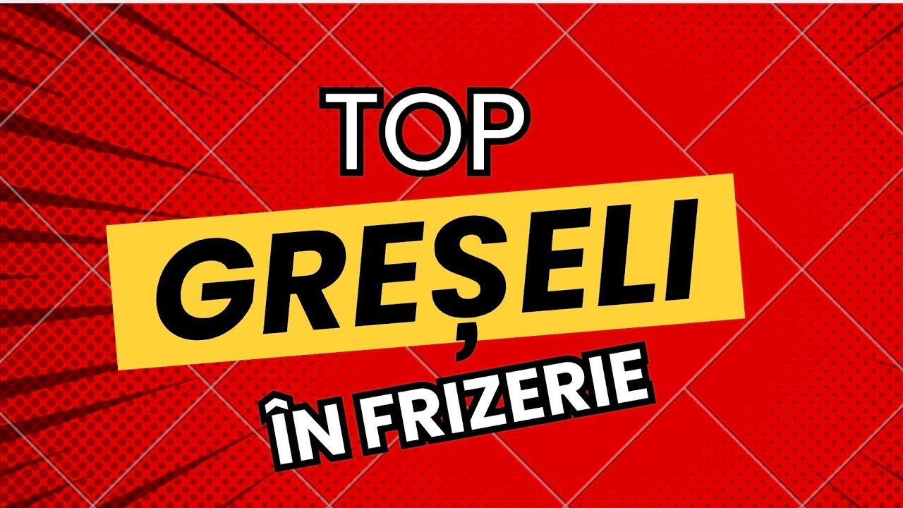 ❌NU FACE ASTA DACA VREI SA AJUNGI UN FRIZER BUN 