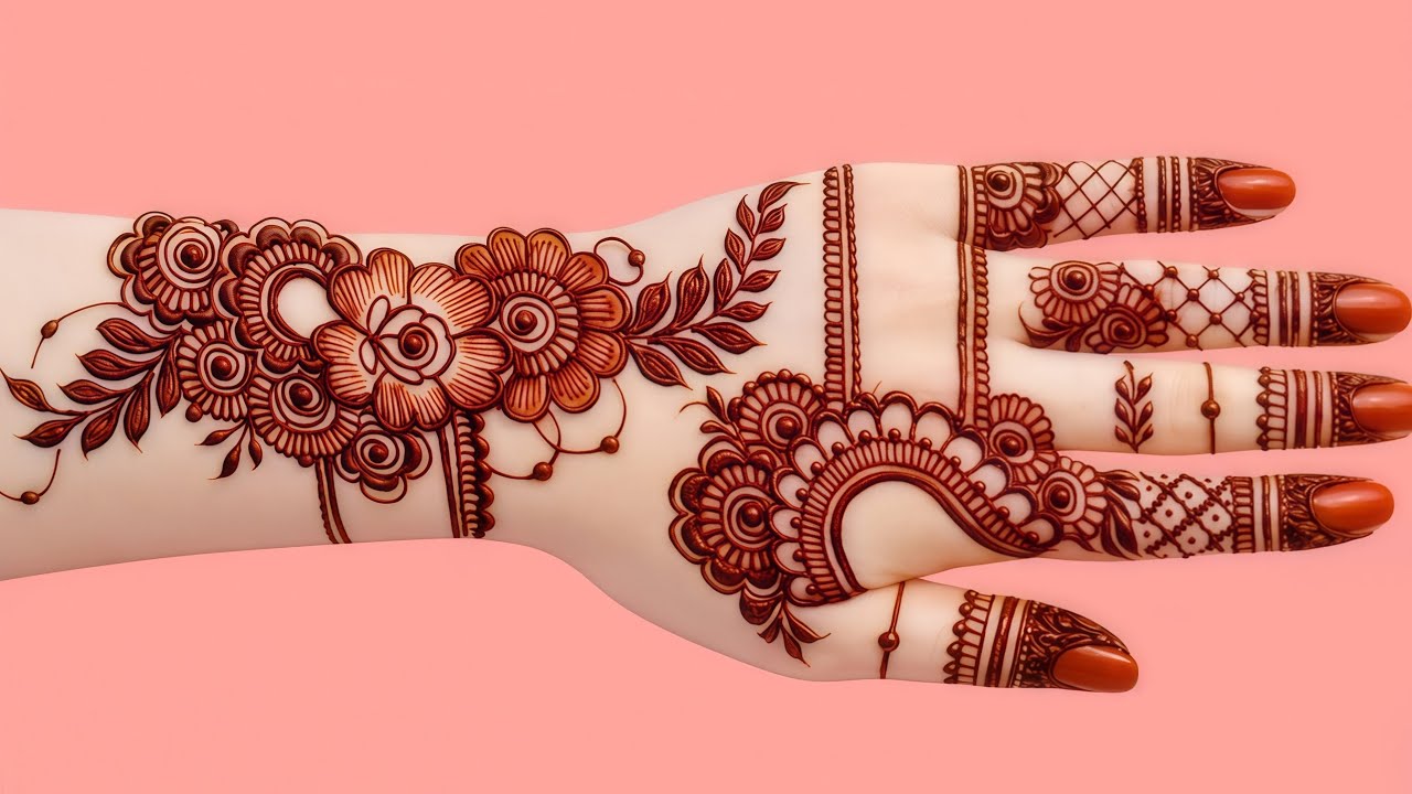Latest Mehndi Design for Front Hand | Easy Henna Art