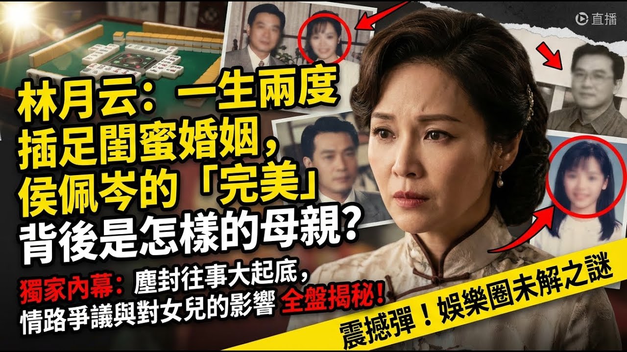 林月雲：壹聲兩度插足閨蜜婚姻，侯佩岑的【完美】背後是怎樣的母親！