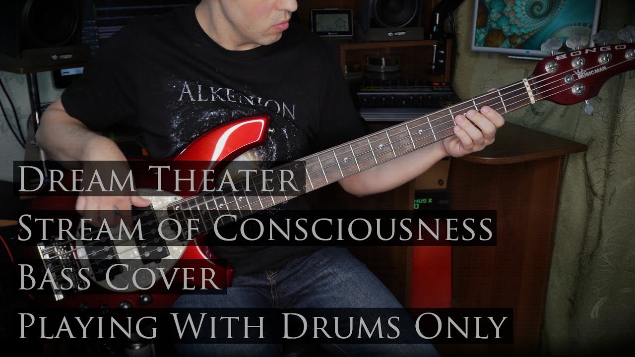 Dream Theater - Stream of Consciousness (Bass Cover) - Playing With Drums Only - Music Man Bongo