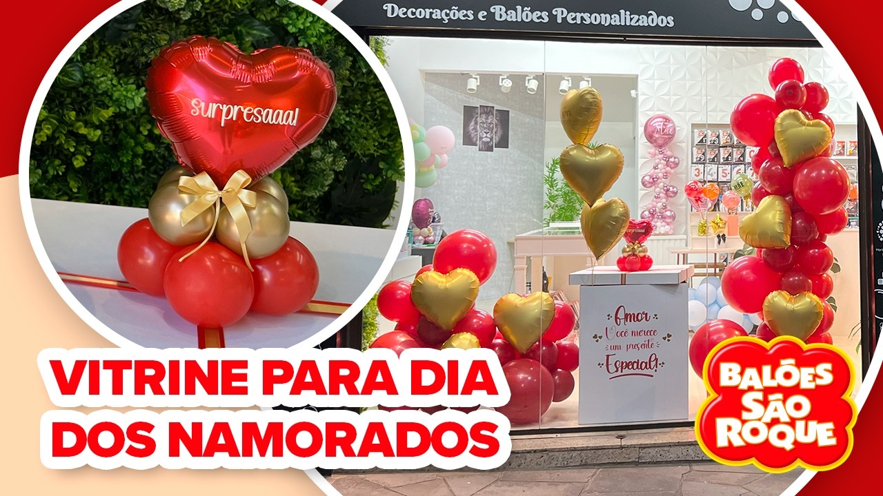 Decoração de Vitrine para o DIA DOS NAMORADOS I Tutorial completo
