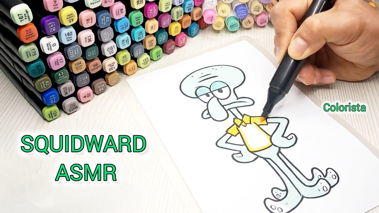 Squidward Coloring ASMR | Colorista Soft Markers