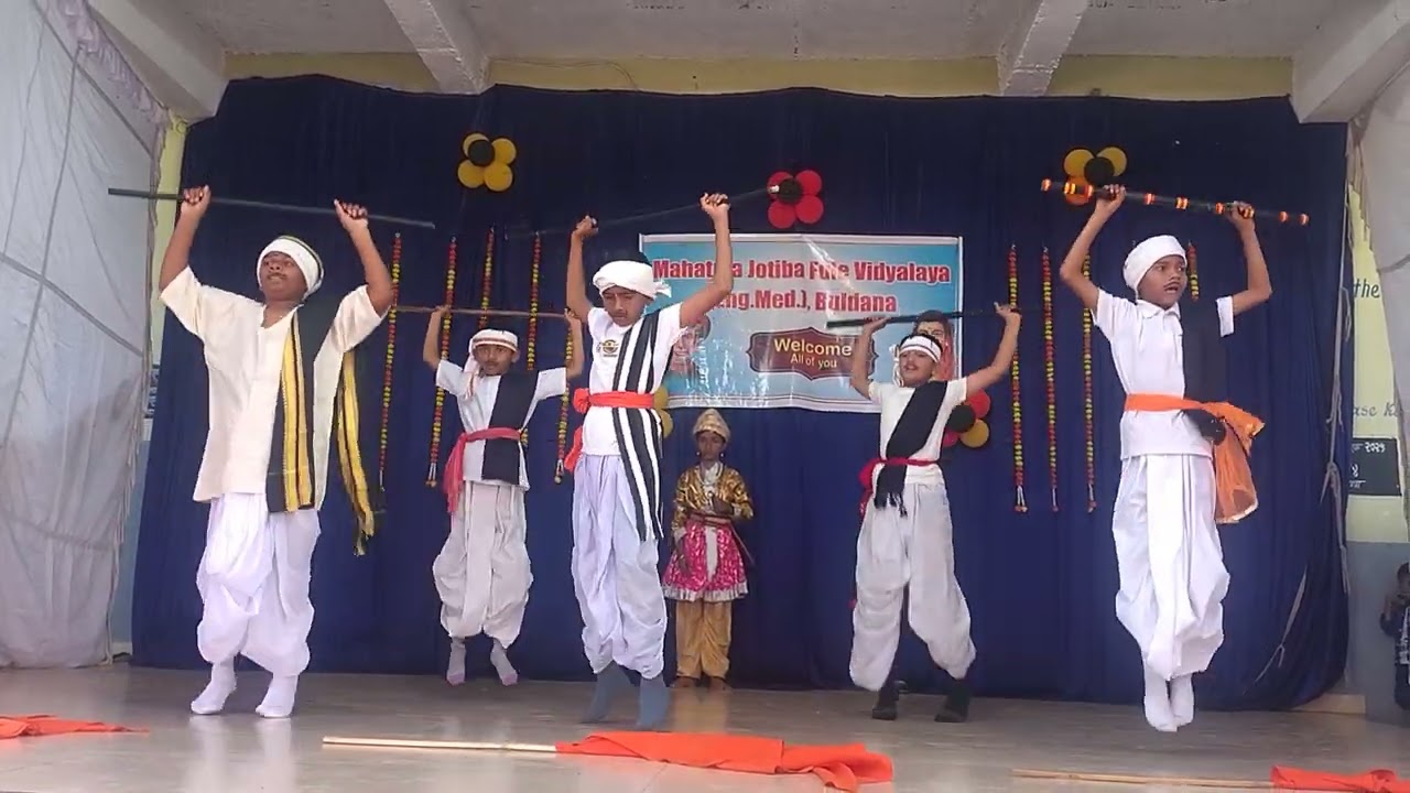 MJF Convent Buldhana -चाकर शिवबाचे-5th std boys dance coreograph by Shingne ma'am 🪩🪩