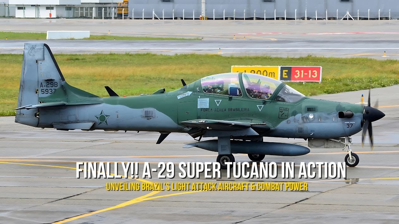 Наконец-то!! A-29 Super Tucano в действии | Презентация легкого штурмовика и боевой мощи Бразилии