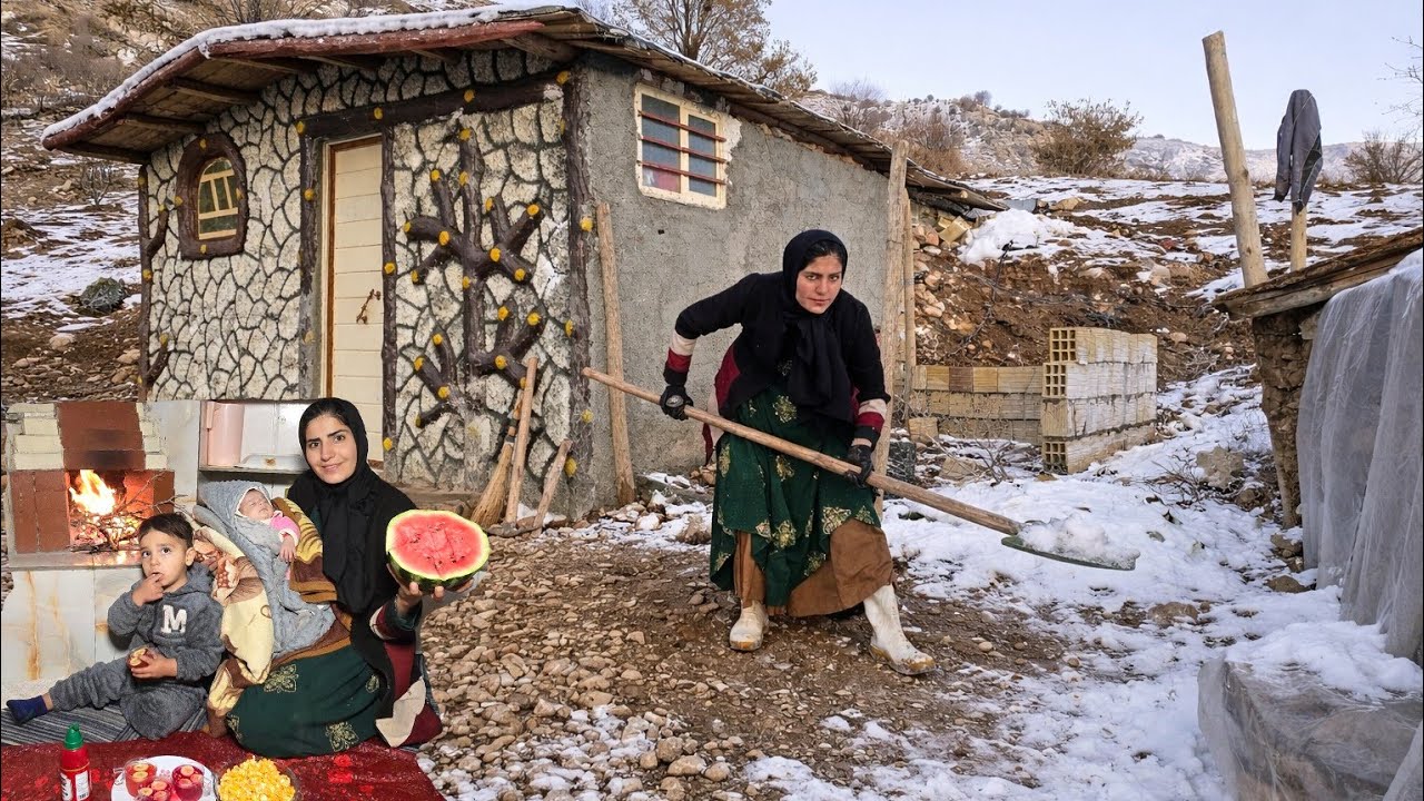 Ночь в замерзшем горном убежище ❄️ Жизнь матери-кочевницы